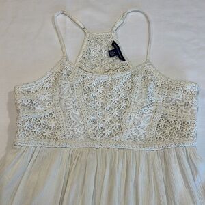 AMERICAN EAGLE • crocheted summer festival boho mini dress • size 0